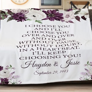 50th Wedding Anniversary, Golden Anniversary Gifts, Anniversary Gift For Parents, 50th Wedding Anniversary Gifts, Personalized Throw Blanket