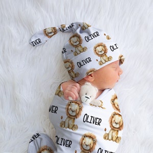 Lion Swaddle Blanket, Lion Nursery, Newborn Swaddle, Lion Baby Shower Gift, Jungle Nursery Decor, Safari Swaddle Blanket, Custom Swaddle,