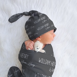 Name Swaddle, Personalized Swaddle Boy, Newborn Swaddle Blanket, Custom Baby Swaddle, Baby Boy Swaddle, Baby Shower Gift, Hospital Swaddle