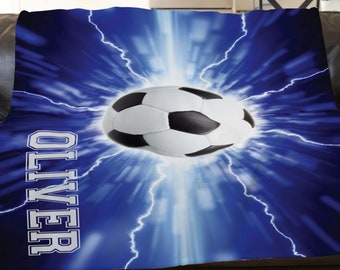 Soccer Blanket, Soccer Decor, Man Cave Decorations, Soccer Gifts, Personalized Soccer Ball, Custom Soccer Ball, Soccer Dad,Soccer Coach Gift