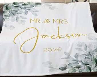 Wedding Blanket, Engagement Blanket, Custom Wedding Blanket, Wedding Personalized Blanket, Bridal Shower Gift, Anniversary Blanket, Mountain