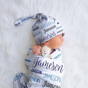 Baby Name Swaddle Boy, Baby Blankets Name Swaddle Personalized, Newborn Swaddle Set Boy, Infant Nursery Decor, Baby Shower Gift, Custom