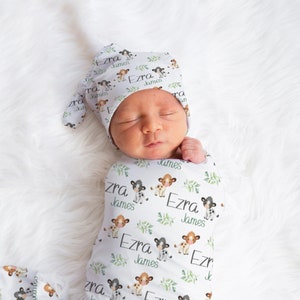 Cow Swaddle Blanket, Newborn Swaddle, Cow Baby Shower Gift, Personalized Newborn Swaddle, Hospital Photo Blanket, Cow Theme Nursery Decor