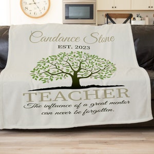 Teacher Blanket, Teacher Christmas Gift, Teacher Retirement, Teacher Gifts Beginning Of The Year, End Of Year Teacher Gift, Personalization