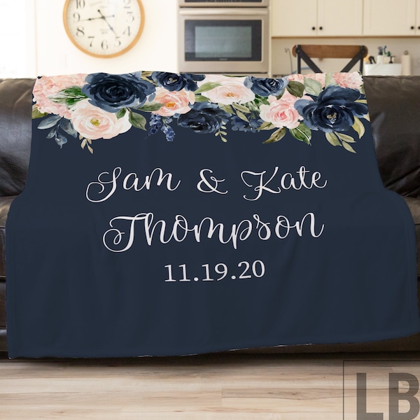 Mr And Mrs Blanket, Personalized Wedding Blanket, Personalized Blanket Throw For Wedding Gift, First Anniversary Gift For Couple, House