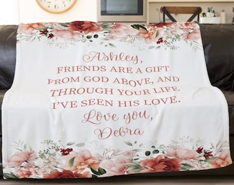 Friend Blanket, Personalized Gifts For Friend Female, Gifts For Best Friend Female, Best Friend Graduation Gift,Housewarming Gift For Friend