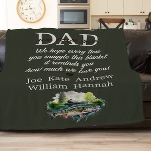 Fishing Blanket For Men, Dad Blanket, Pops Fathers Day Gift, Fishing Gifts For Men Christmas, Stepdad Fathers Day Gift,Grandpa Birthday Gift