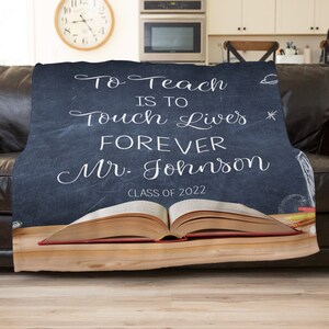 Teacher Blanket, Teacher Christmas Gift, Teacher Retirement, Teacher Gifts Beginning Of The Year, End Of Year Teacher Gift, Personalization