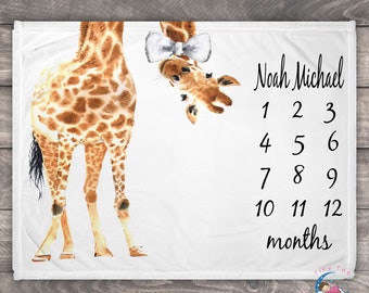 little giraffe personalized blanket