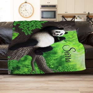 Panda Blanket, Personalized Kid Blanket, Teen Gift Girl Ideas, Panda Blanket Adult, Custom Name Blanket, Birthday Gift For Teen, Panda Baby