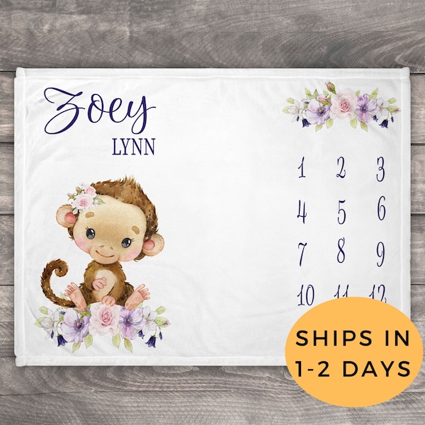 Monkey Baby Blanket Etsy