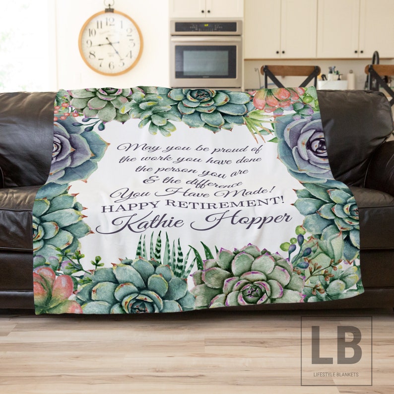 Nurse Blanket Personalized Retirement Gift Retirement Etsy