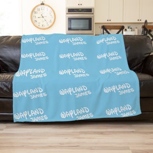 Kids Name Blanket, Baby Name Blanket Boy, Dorm Room Decor, Personalized Blanket For Adult, Kids Blanket Custom, Housewarming Gift, Birthday