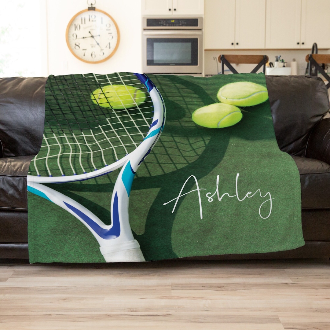 Tennis Ball Blanket Husband Gift for Tennis Tennis Room Etsy