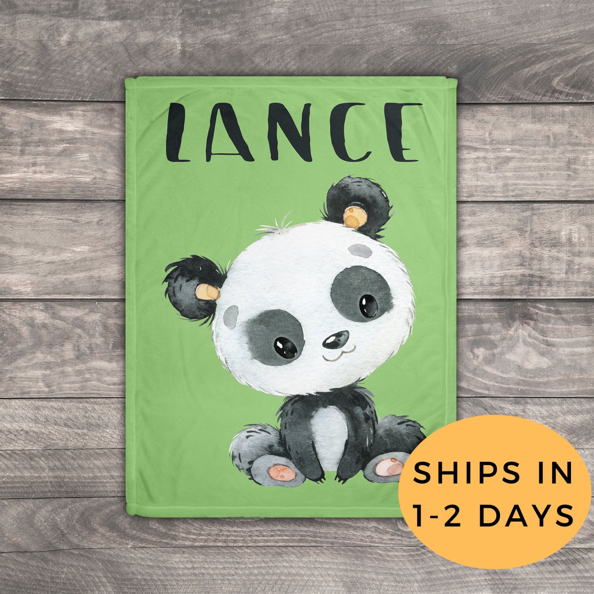 Panda Blanket Personalized Blanket Baby Boy Newborn Custom Etsy