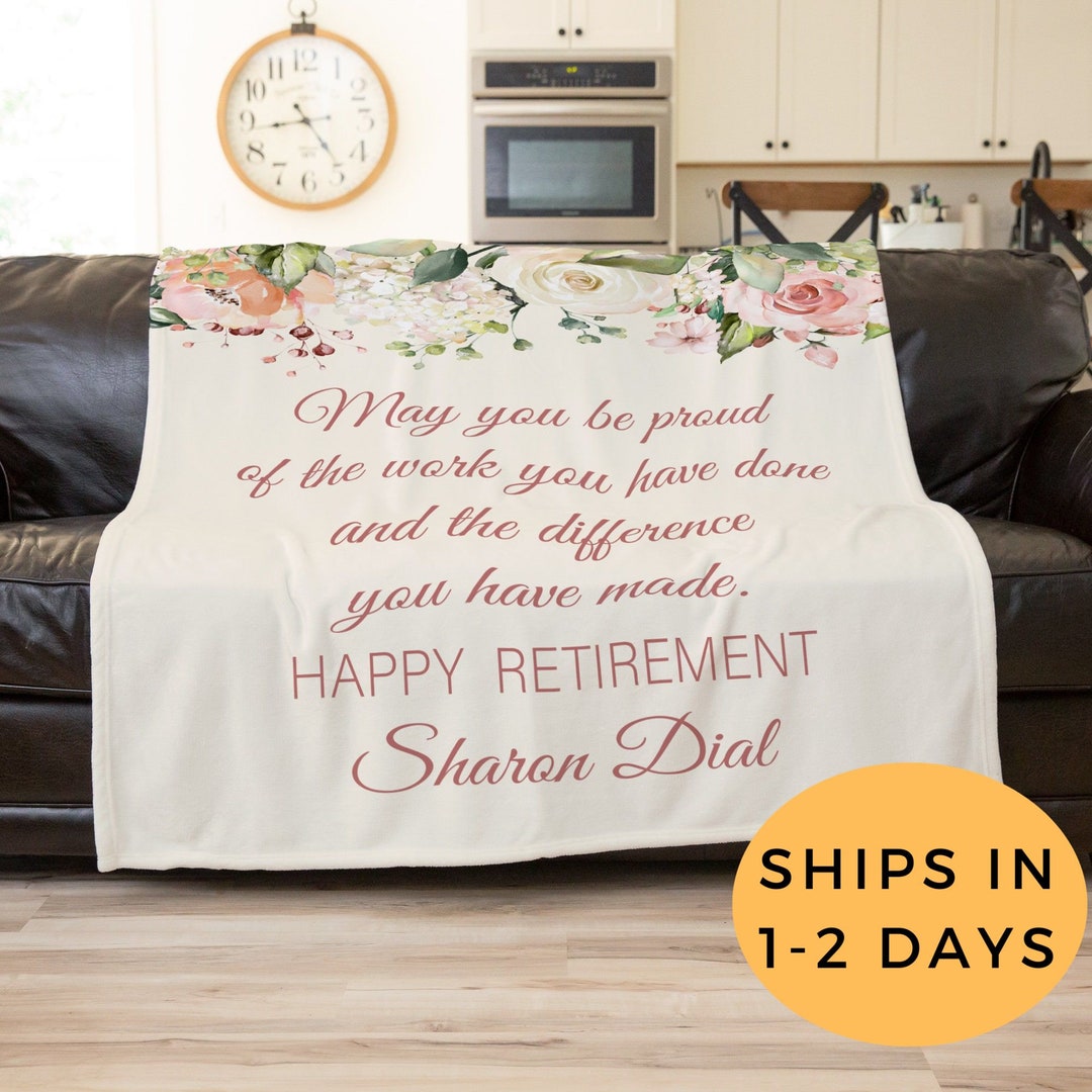 Retirement Blankets for Women Female Retirement Gifts Etsy