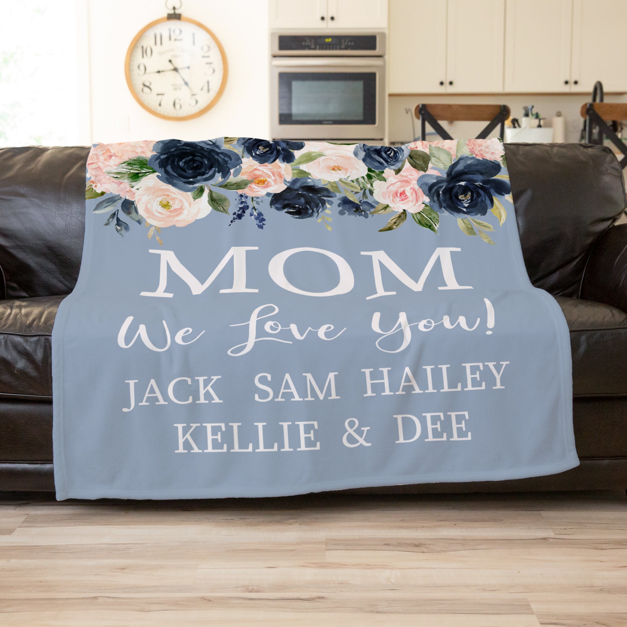 Mom Blanket Grandma Blanket Personalized Blanket For Etsy