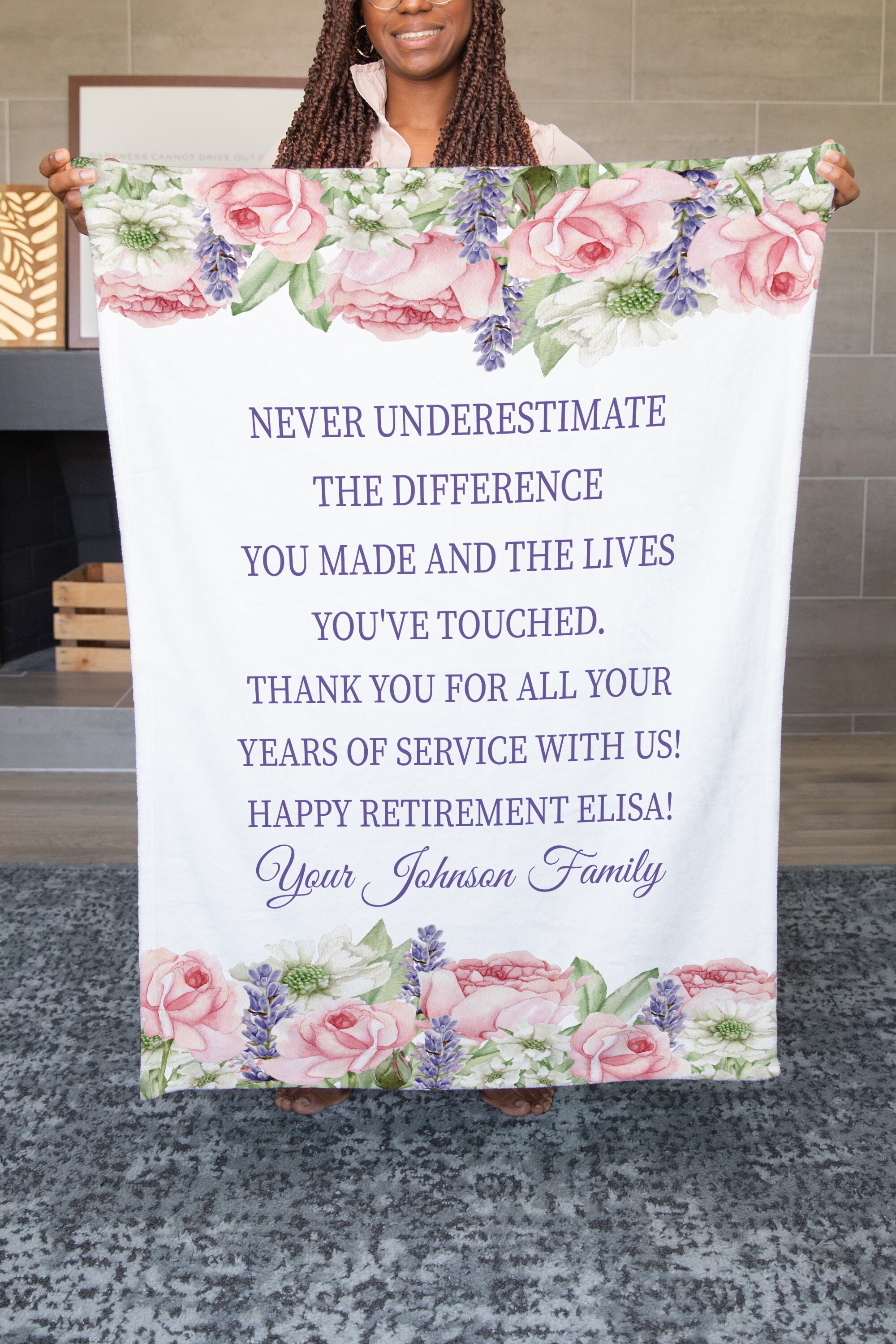 Happy Retirement Retirement Blanket Friend Retirement Gift Etsy