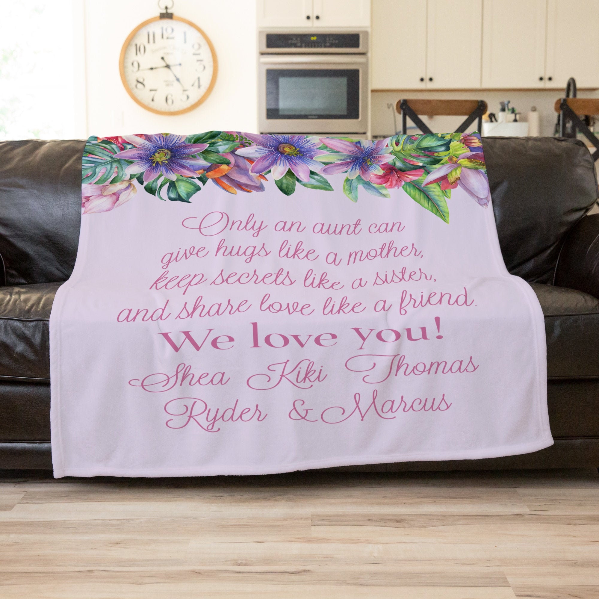 Aunt Blanket Aunt Mothers Day Gift Personalized Blanket For Etsy