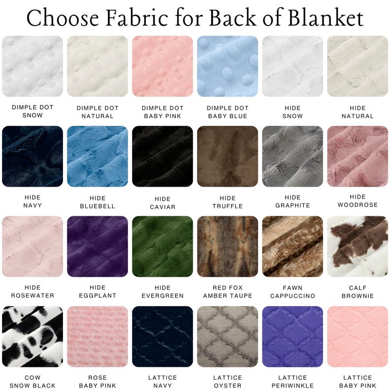 choose fabric for back of blanket