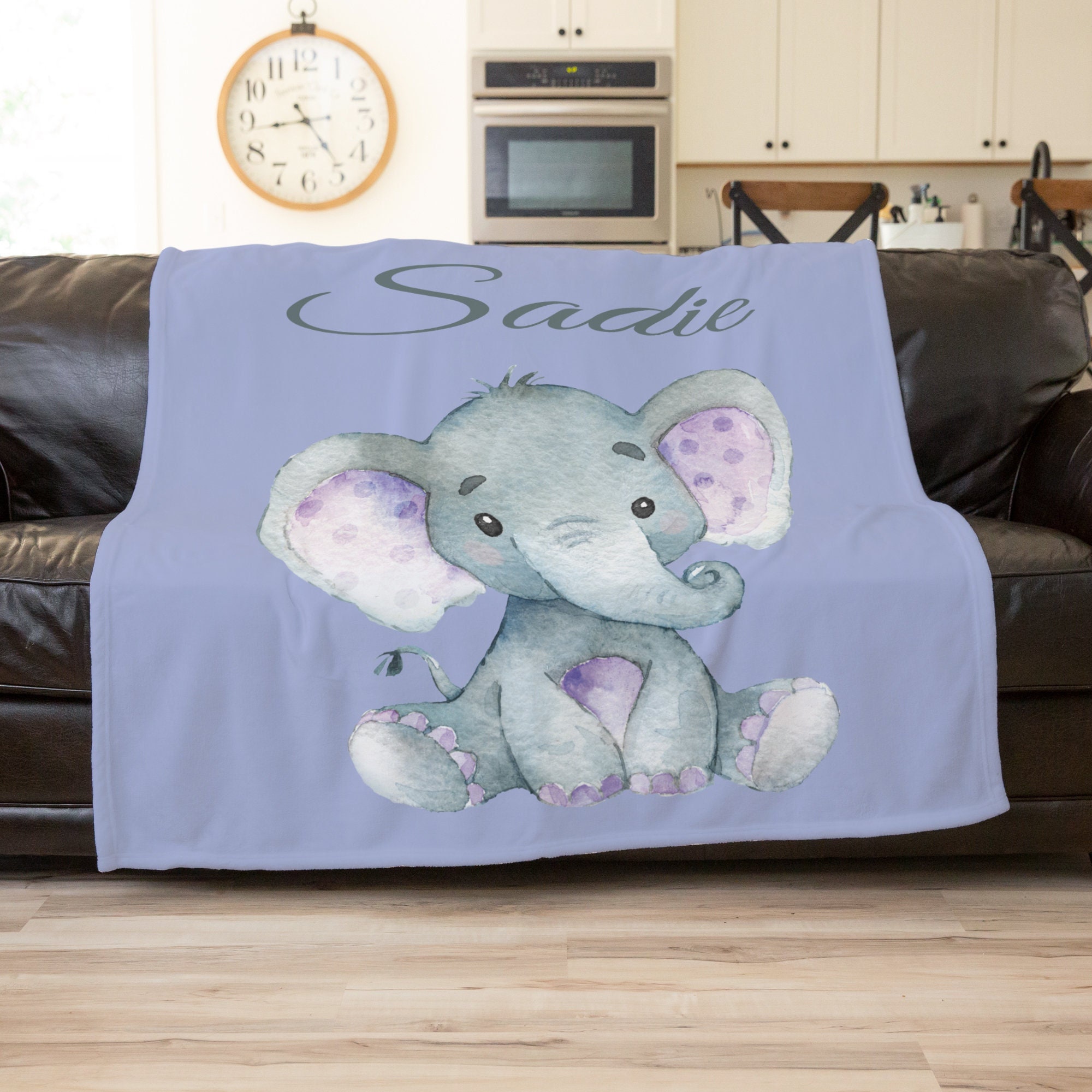 Elephant Baby Blanket Personalized Custom Name Blanket Purple Elephant Baby Shower Decorations Elephant Nursery Safari Baby Shower Girl Etsy Canada