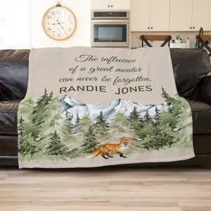 Mentor Personalized Blanket, Thank You Mentor, Gift For Mentor, Mentor Teacher Gift, Customized Blanket, Reitrement Blanket, Women, Floral