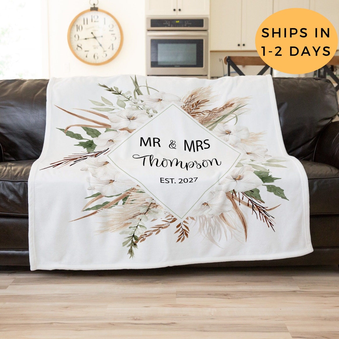 Personalized Wedding Blanket, Custom Blanket Wedding, Anniversary Blanket, Unique Wedding Gift