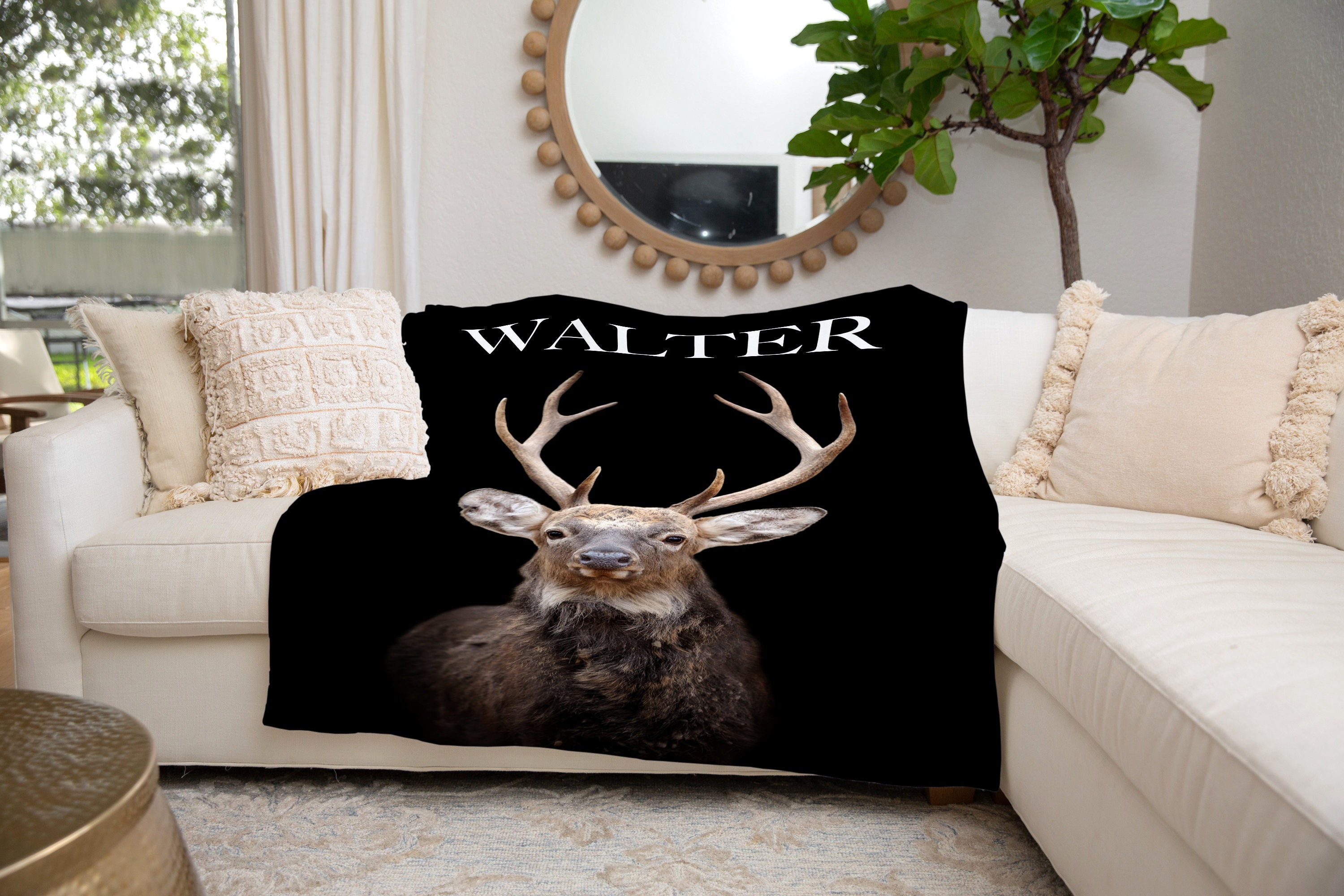 Deer Blanket Hunting Gifts For Men Dad Blanket Personalized Etsy