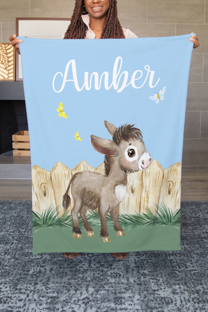Donkey Blanket Custom Throw Blanket Personalized Blanket Etsy