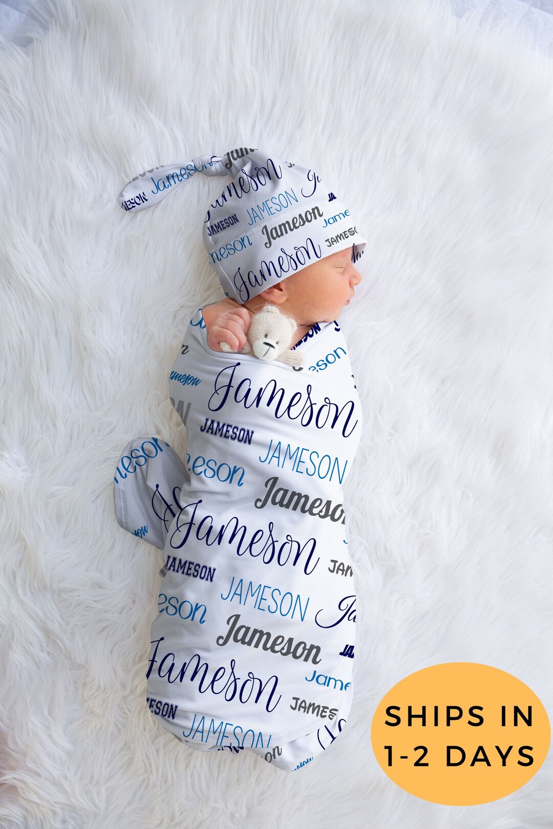 Baby Name Swaddle Boy Baby Blankets Name Swaddle Etsy