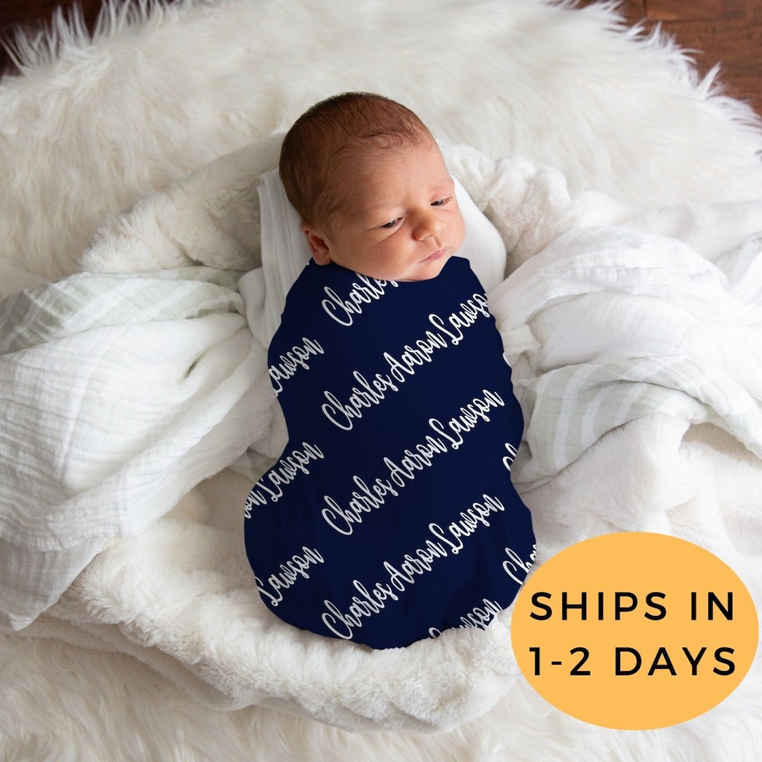Name Swaddle Baby Name Blanket Personalized Name Swaddle Etsy