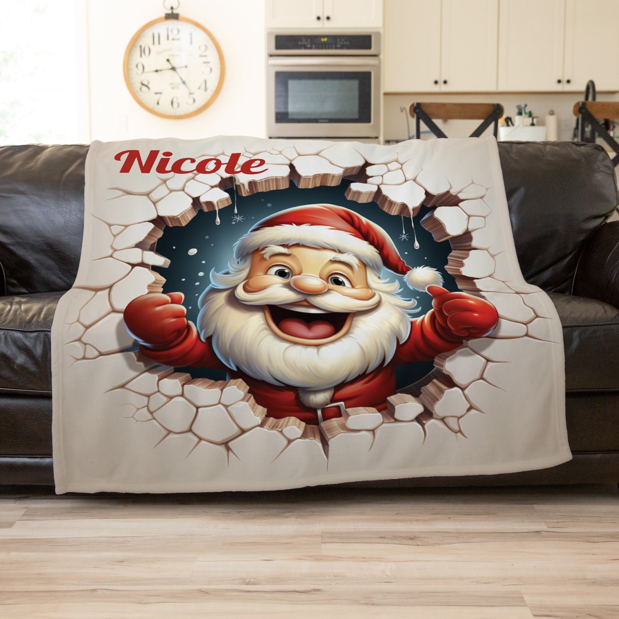 Santa fleece blanket sale