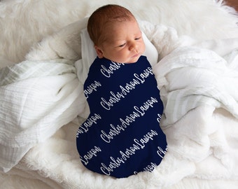 Name Swaddle, Baby Name Blanket, Personalized Name Swaddle Blanket, Custom Swaddle Blanket Boy, Coworker Baby Gift, Baby Shower Gifts