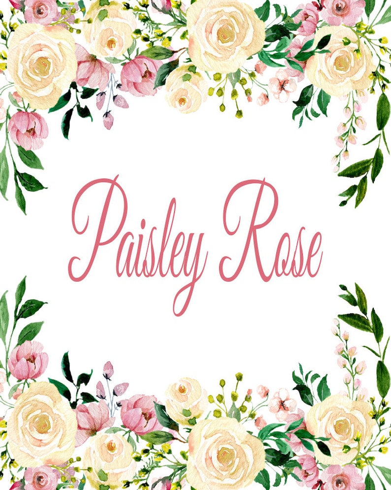 Personalized Floral Minky Blanket, Custom Watercolor Throw Cover image 8