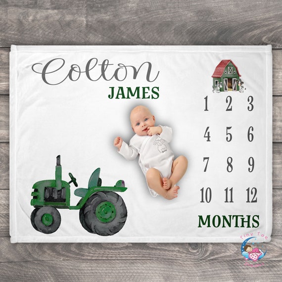 Farm Blanket Farm Animal Blanket Newborn Milestone Blanket Baby Boy Month Blanket baby Age Blanket Personalized Growth Chart Gift Etsy Canada