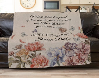 Retirement Blankets For Women, Female Retirement Gifts, Personalized Retirement Gifts, Boss Retirement Gift, Special Retirement Gifts, Mom