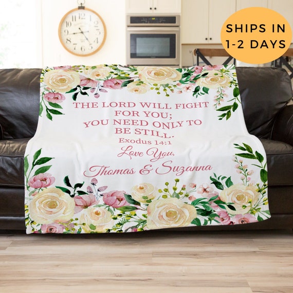 The Lord Will Fight Personalized Blanket for Adults