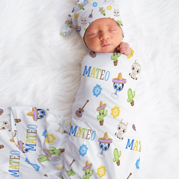 Cinco De Mayo Swaddle, Newborn Swaddle, Cinco De Mayo Baby Shower, Personalized Baby Swaddle, Coming Home Swaddle, Hospital Photo Swaddle