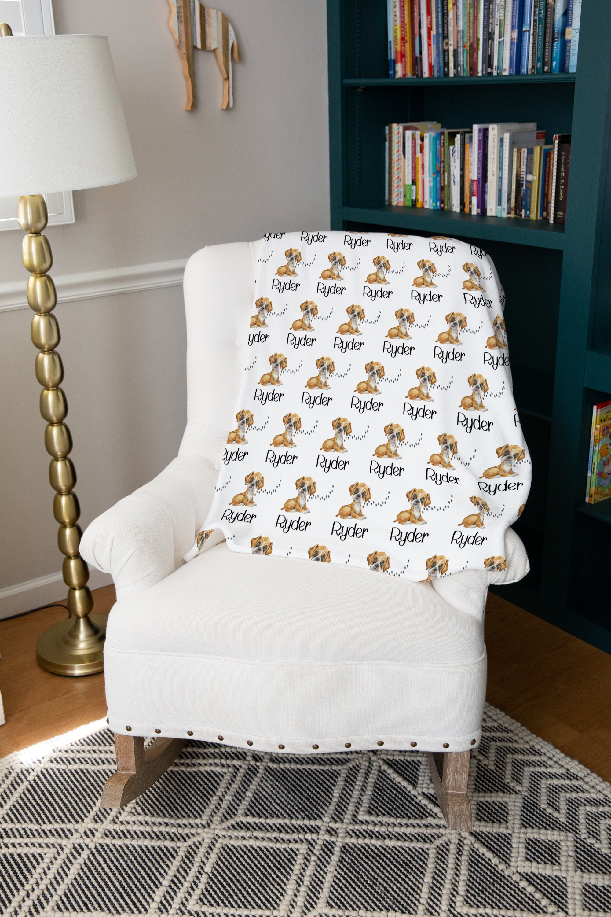 Boxer Blanket Boxer Dog Dad Gifts Personalized Boxer Dog Etsy