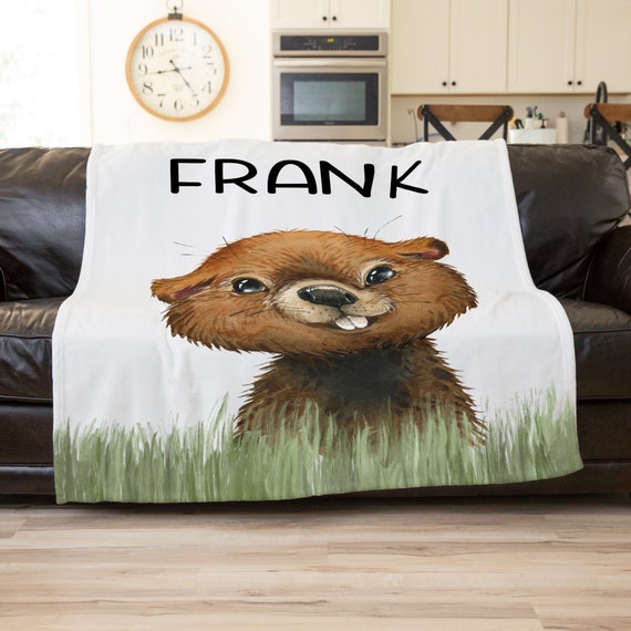 Beaver Blanket Beaver Gifts Comfy Blanket Personalized Etsy