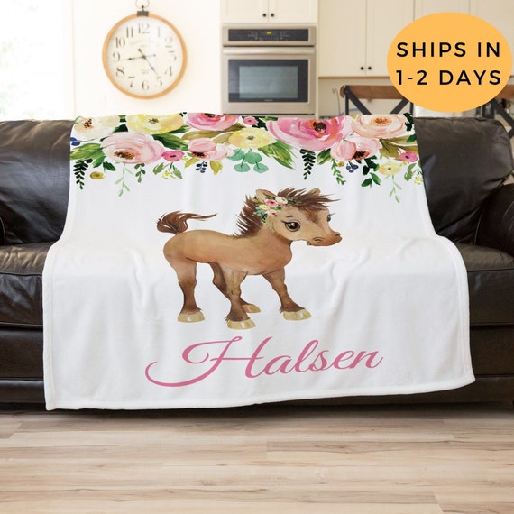 Horse Blanket Custom Horse Blanket Personalized Baby Blanket