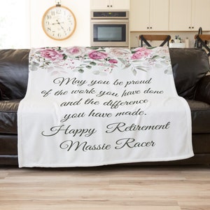 Retirement Blanket, Personalized Retirement Gifts For Women, Boss Retirement Gift, Best Retirement Gift For Women, Retirement Ideas, Teacher