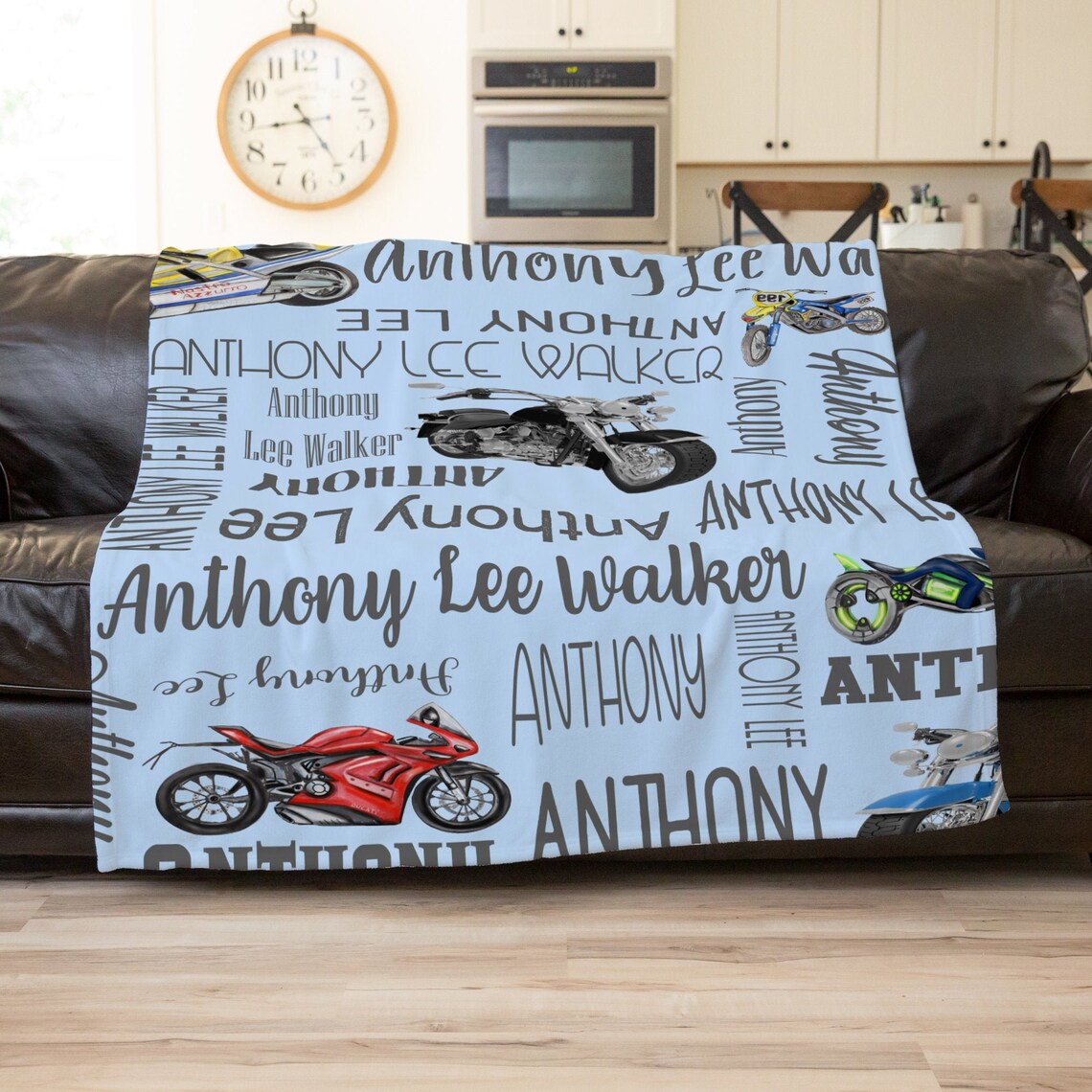 Motorcycle Blanket Personalized Blanket For Adults Etsy