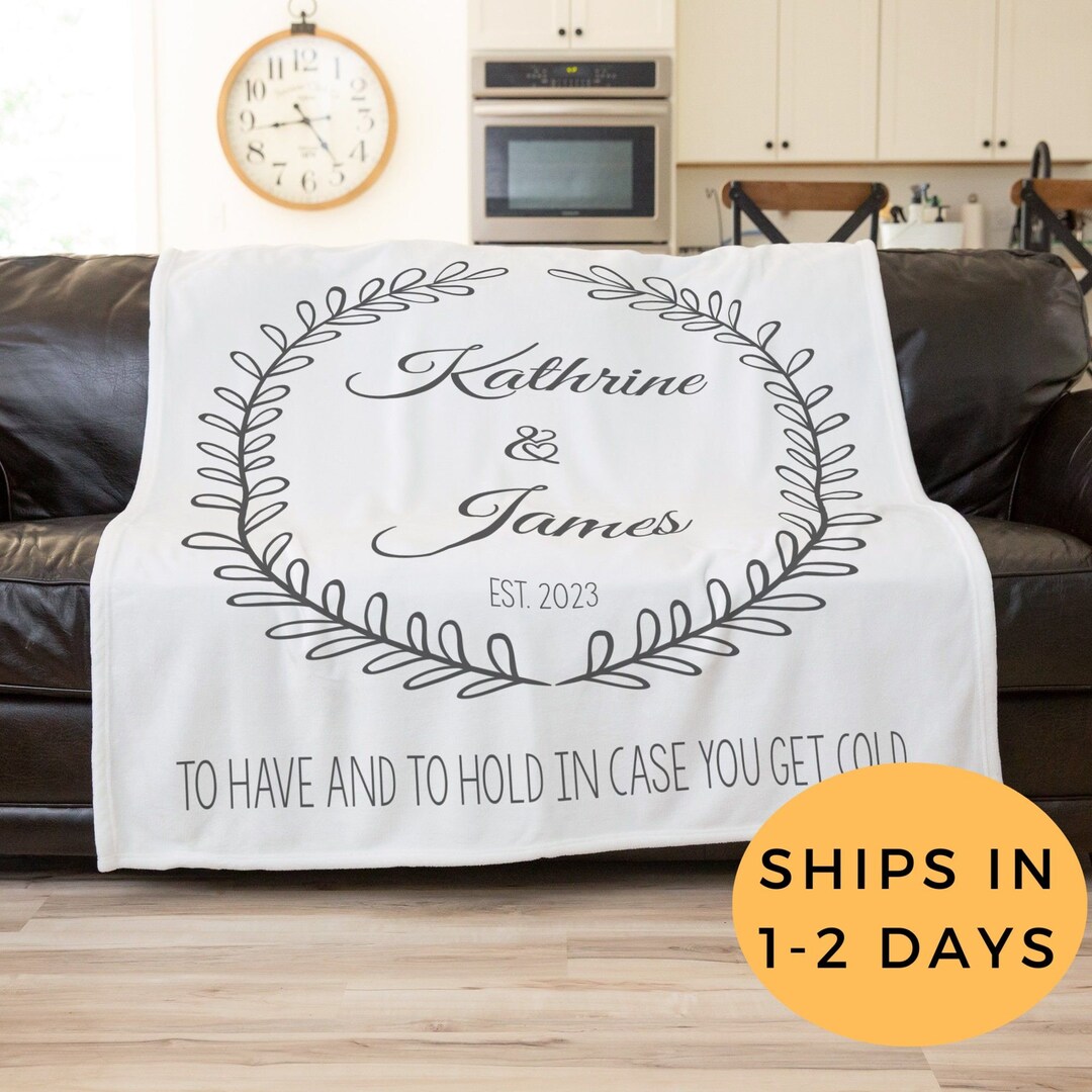 Wedding Blanket, Wedding Party Favors, Couple Blanket, Newly Wed Gift, Gift Anniversary Blanket