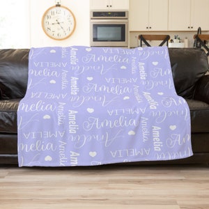 Dr.TOUGH Personalized Blanket – Custom Name Blanket For Kids & Adults, Flannel Throw Gift