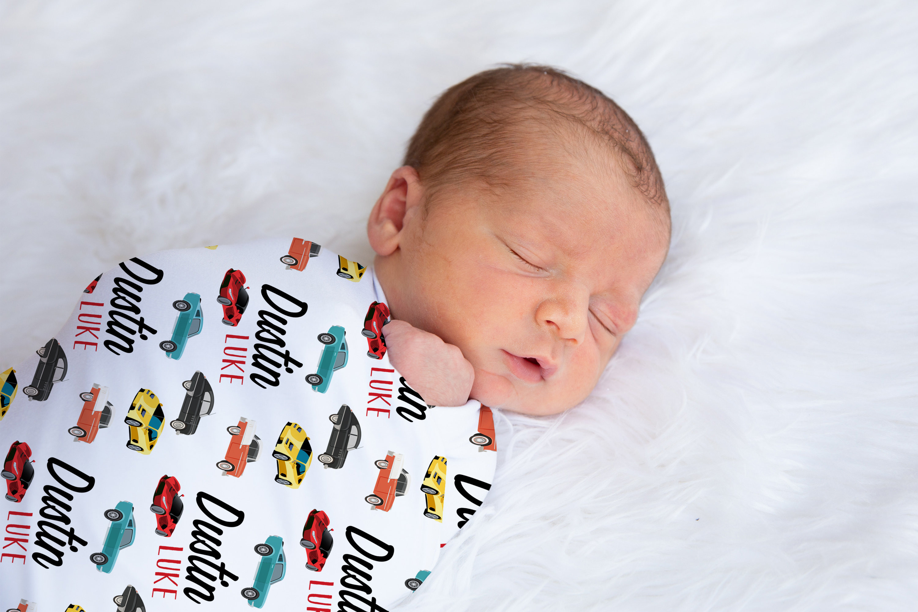 Car Swaddle Baby Boy Swaddle Personalized Swaddle Blanket Etsy