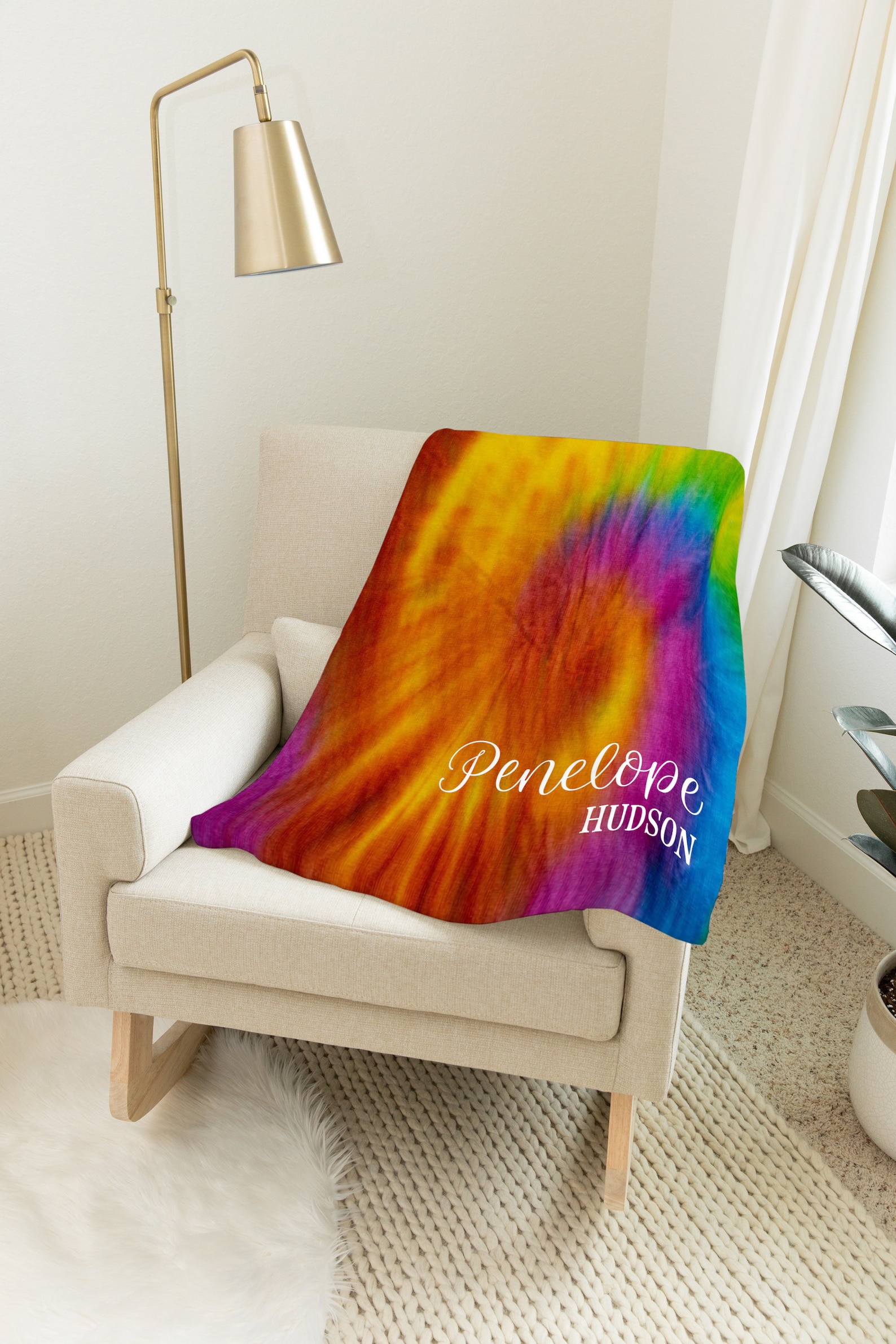 Personalized Blanket For Adults Tie Dye Blanket Boho Etsy