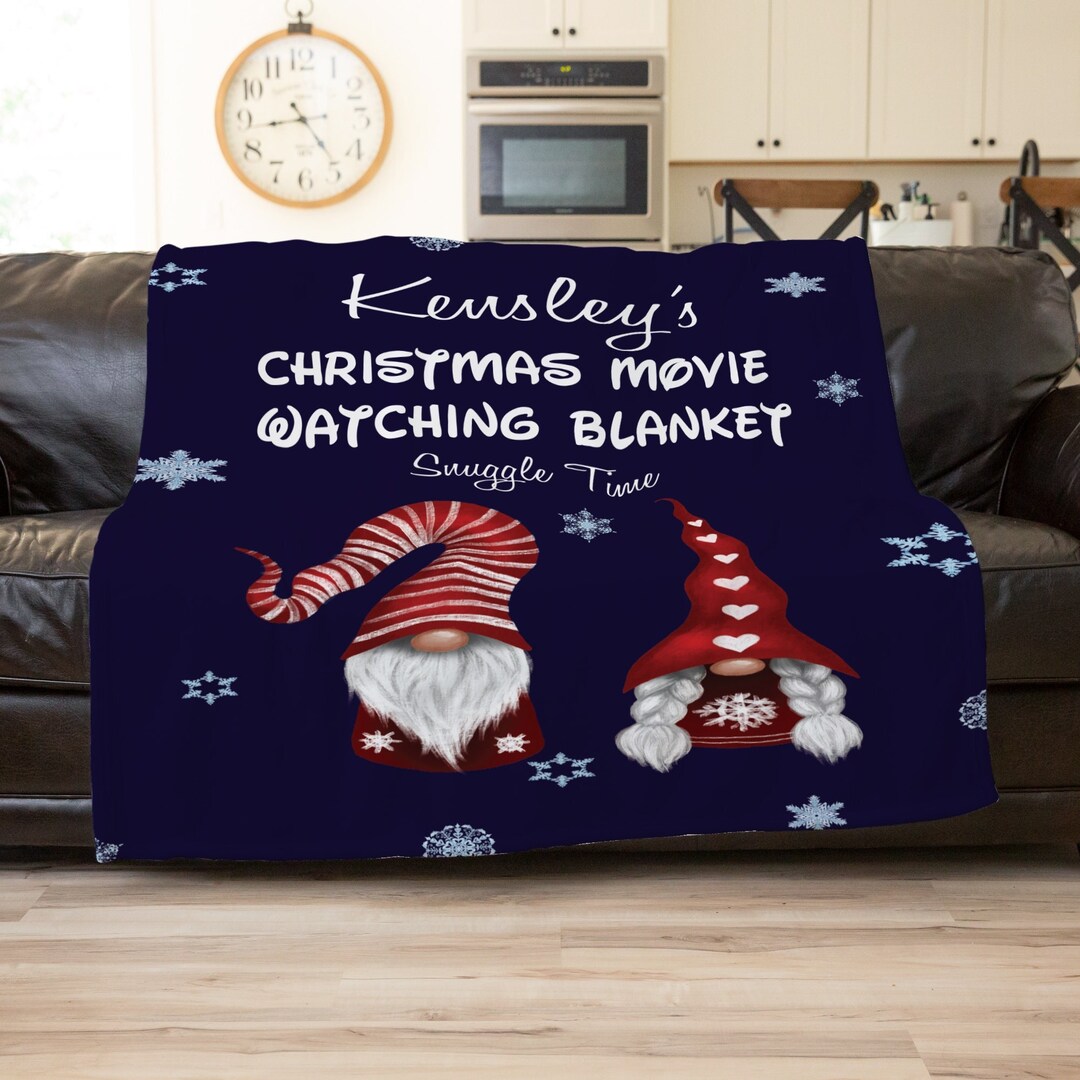 Gnome Blanket, Christmas Movie Blanket, Gifts for Her Christmas