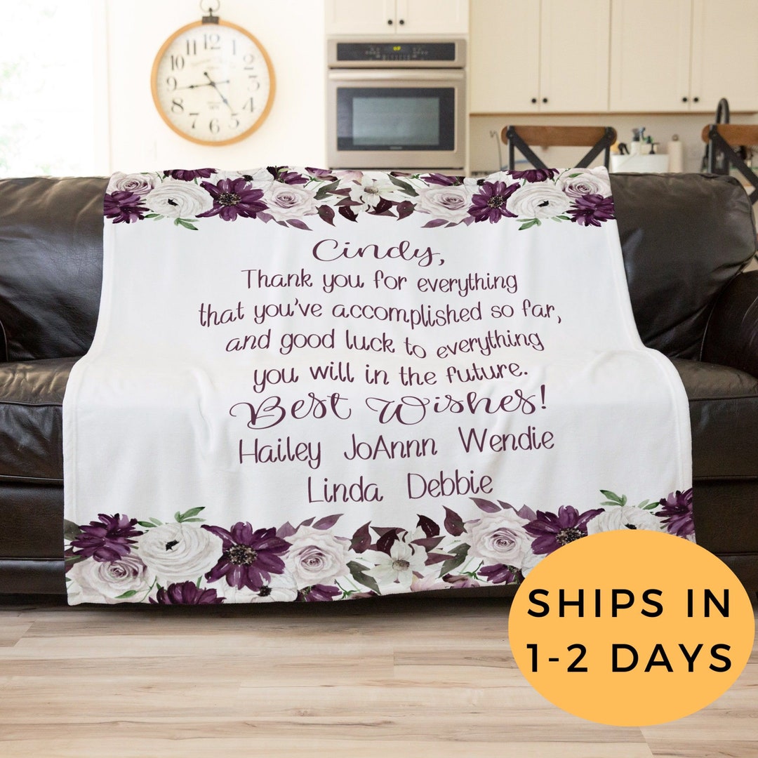 Thank You Blanket Boss Goodbye Gift Goodbye Gift for Friend Etsy