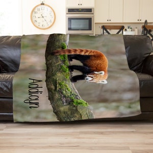 Red Panda Blanket, Personalized Kid Blanket, Teen Gift Girl Ideas, Panda Blanket Adult, Custom Name Blanket, Birthday Gift For Teen
